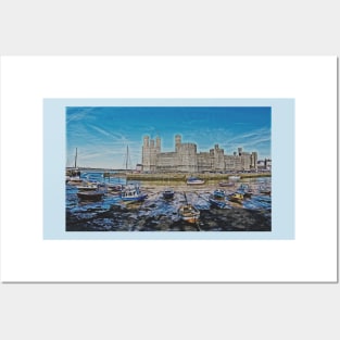 CAERNARFON CASTLE & HARBOUR Posters and Art